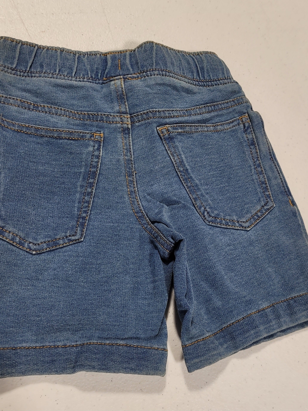 Carter's Light Blue Denim-Style Elastic Waist Shorts - Picture 3 of 3